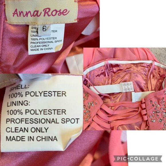 ANNA Rose pink sleeveless sequin beaded sweetheart prom bridesmaid gown🔥 - Picture 11 of 15